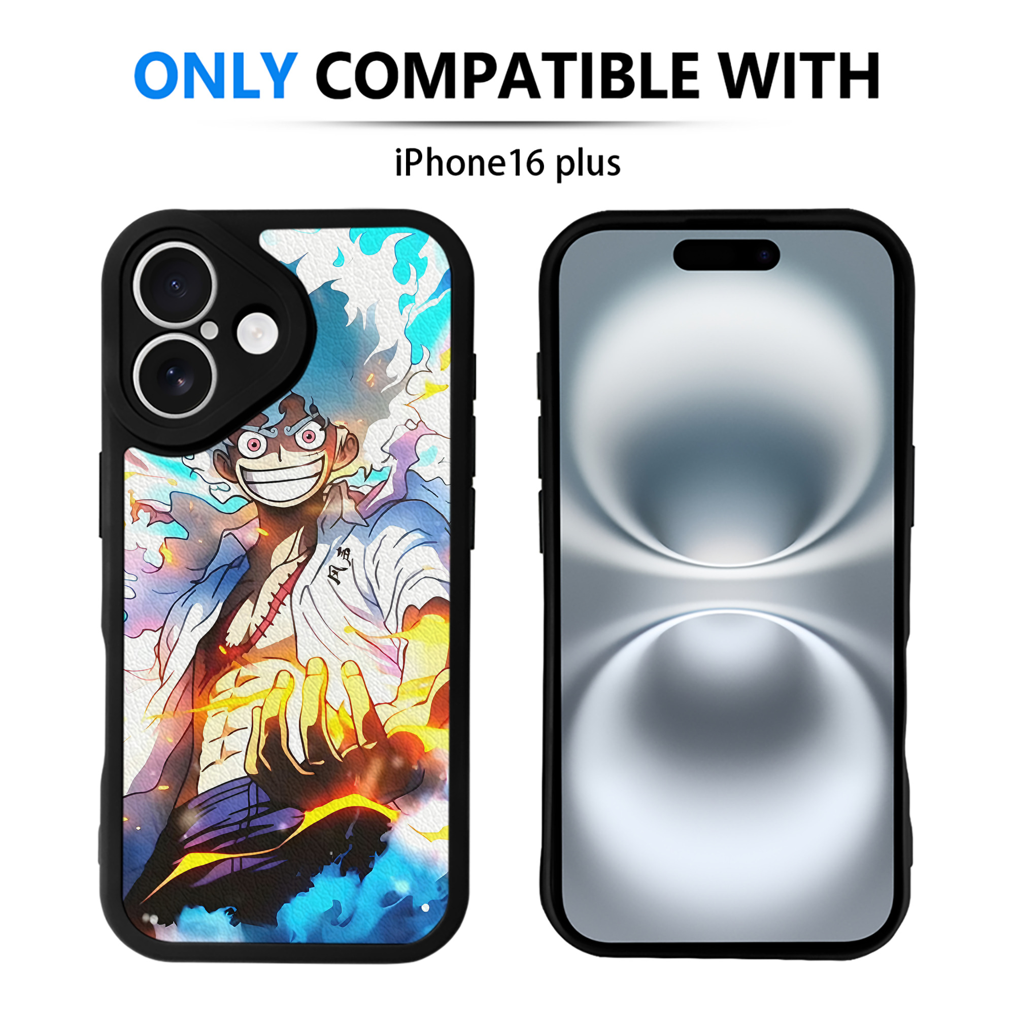（画像用） ワンピース ONE PIECE 【iPhone 16シリーズ対応】シリコンスマホケース（レザー調） 材質：シリコン